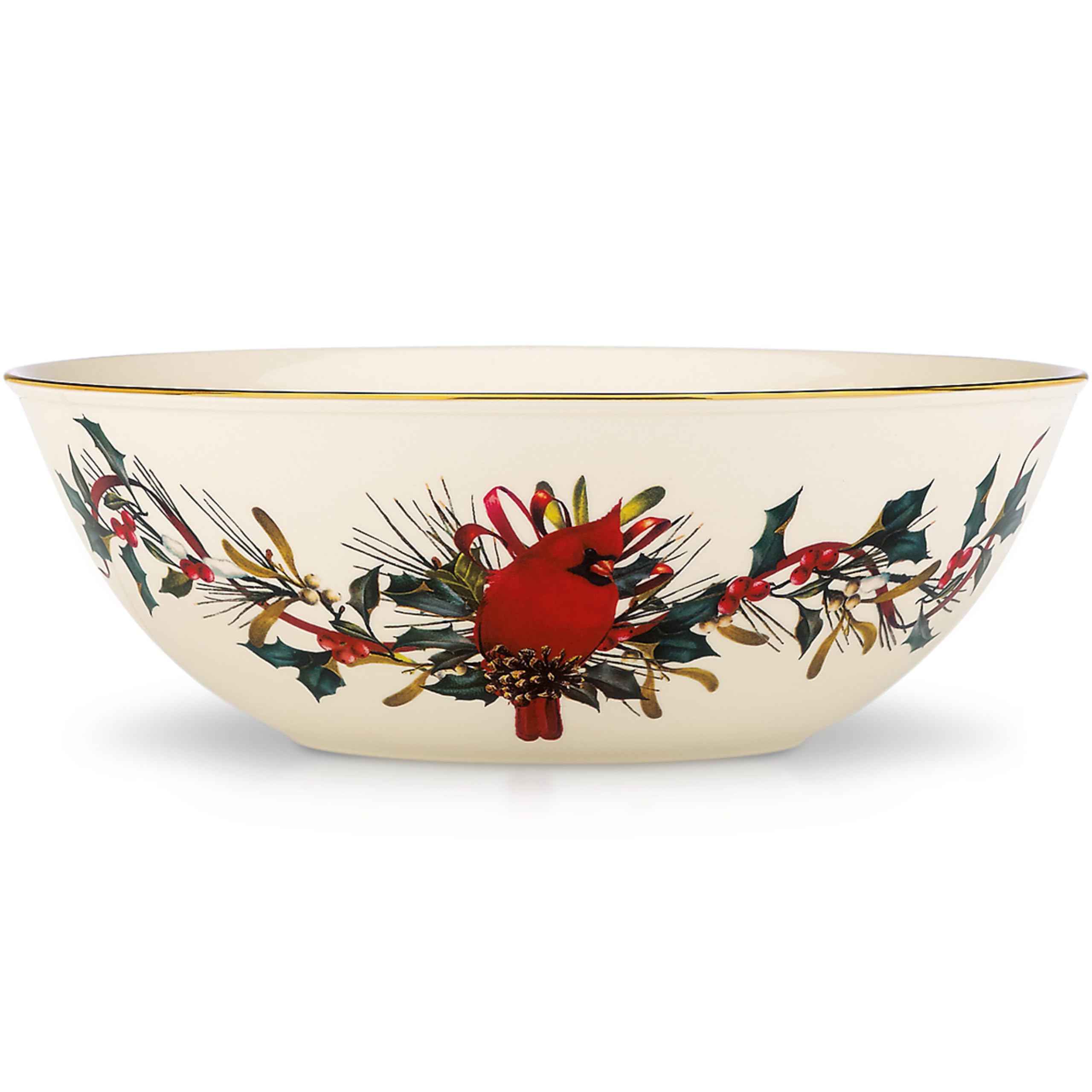 Lenox 830308 Winter Greetings Serving Bowl - Elegant Christmas Holiday Serving Dish for Parties, Dinner & Festive Gatherings - Perfect for Holiday Entertaining, Buffets & Family Celebrations