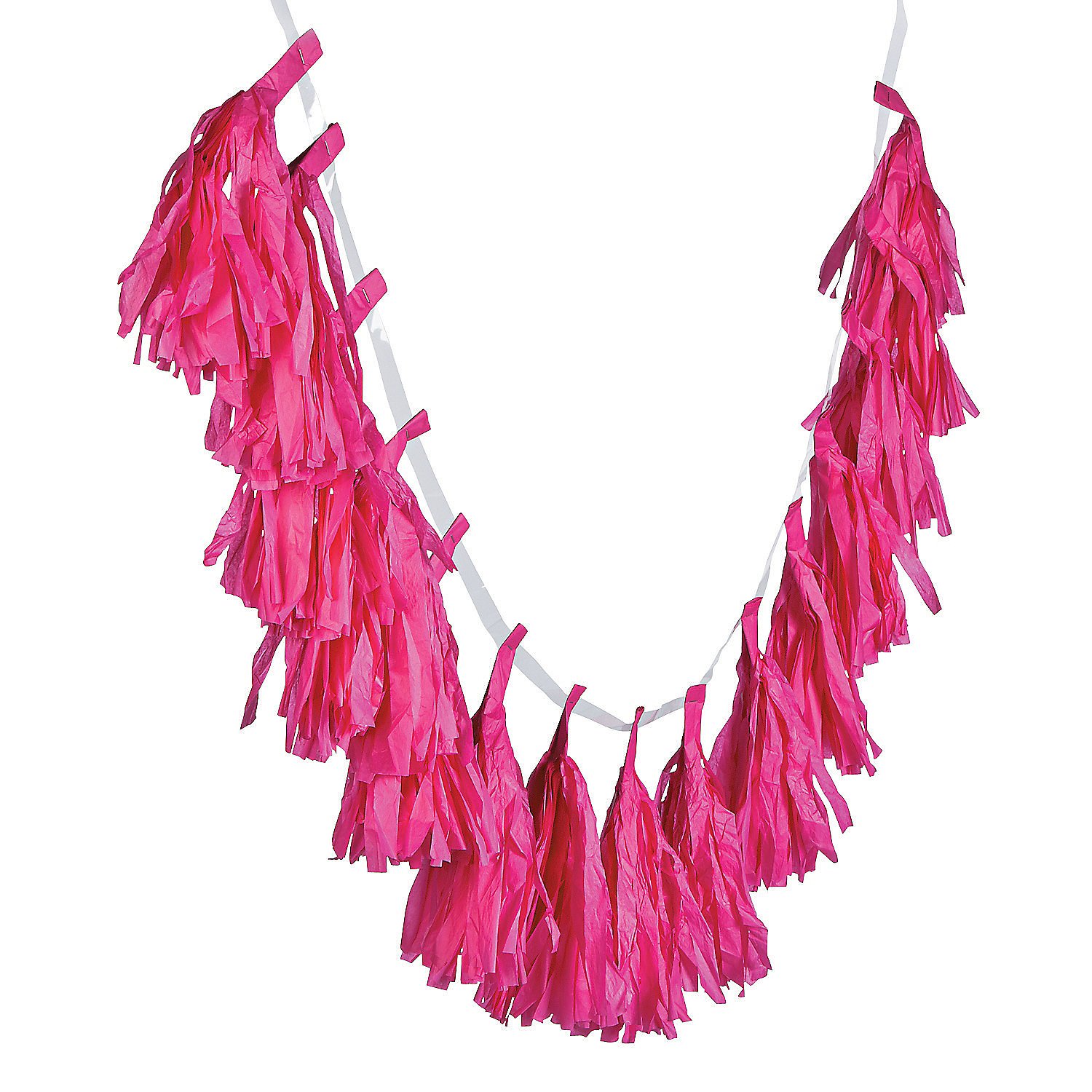 Hot Pink Hanging Tassel Garland - Elegant Wedding & Party Decorations - Boho Chic Hanging Tassels for Bridal Showers, Baby Showers & Home Decor - 1 Piece