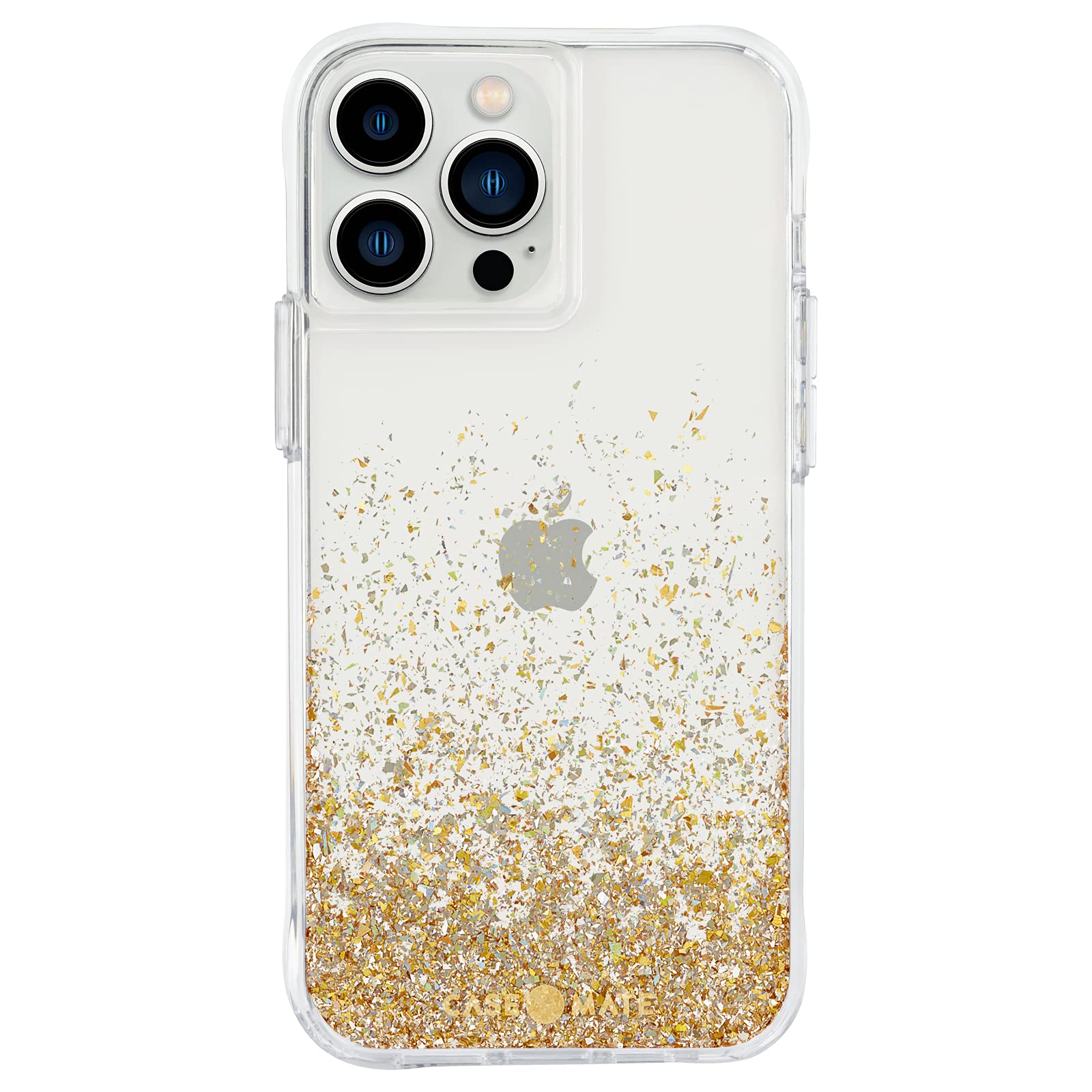 Case-Mate iPhone 13 Pro Max Case for Women - 10ft Drop Protection & Wireless Charging | Twinkle Ombre Gold Luxury Bling Phone Cover | Shock Absorbing Anti-Scratch Protective Case | Perfect for Everyday Use, Office & Night Out