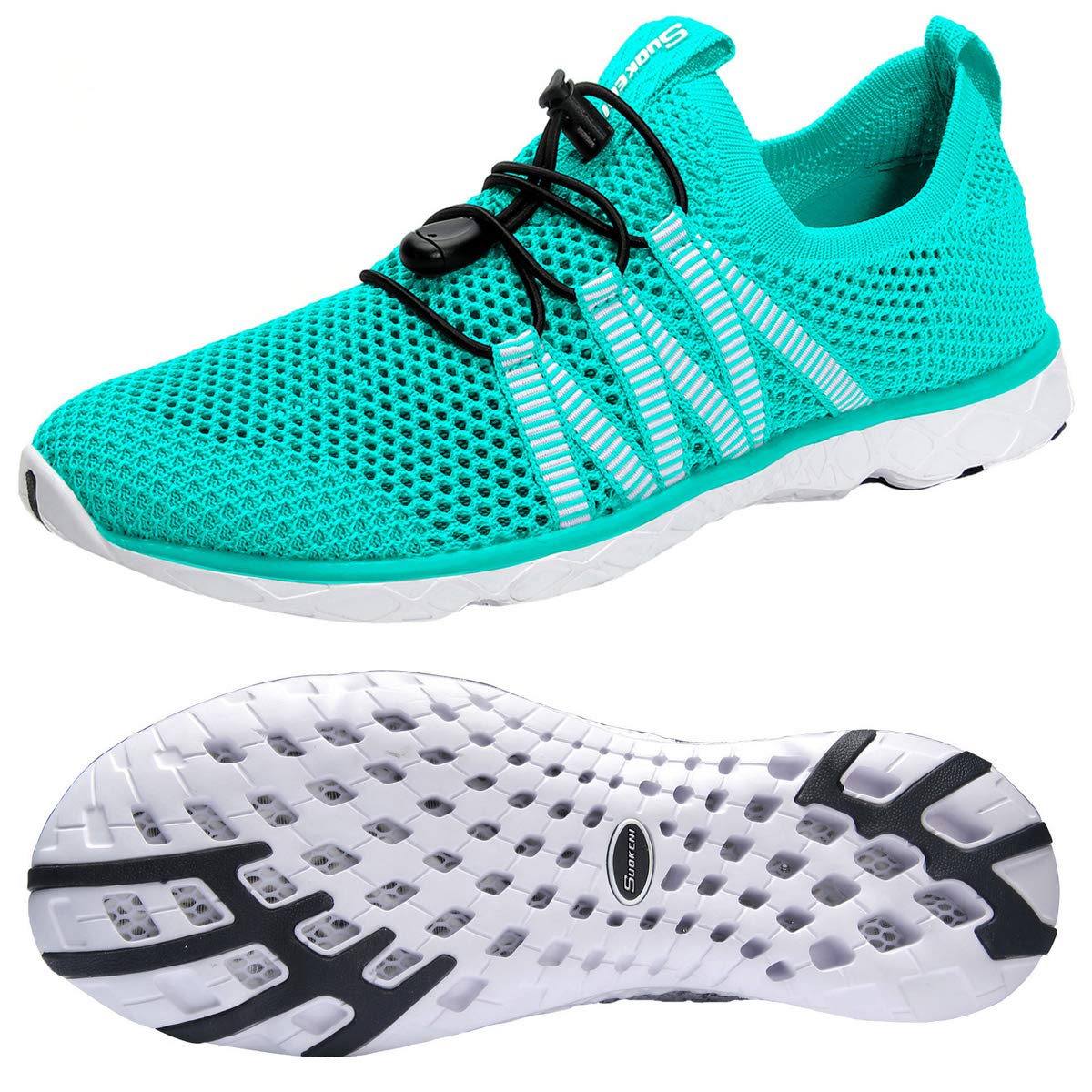 SUOKENI Women's Quick Drying Slip On Water Shoes - Lightweight Aqua Socks for Beach, Pool, Surfing & Water Sports | Perfect for Swimming, Yoga & Outdoor Activities