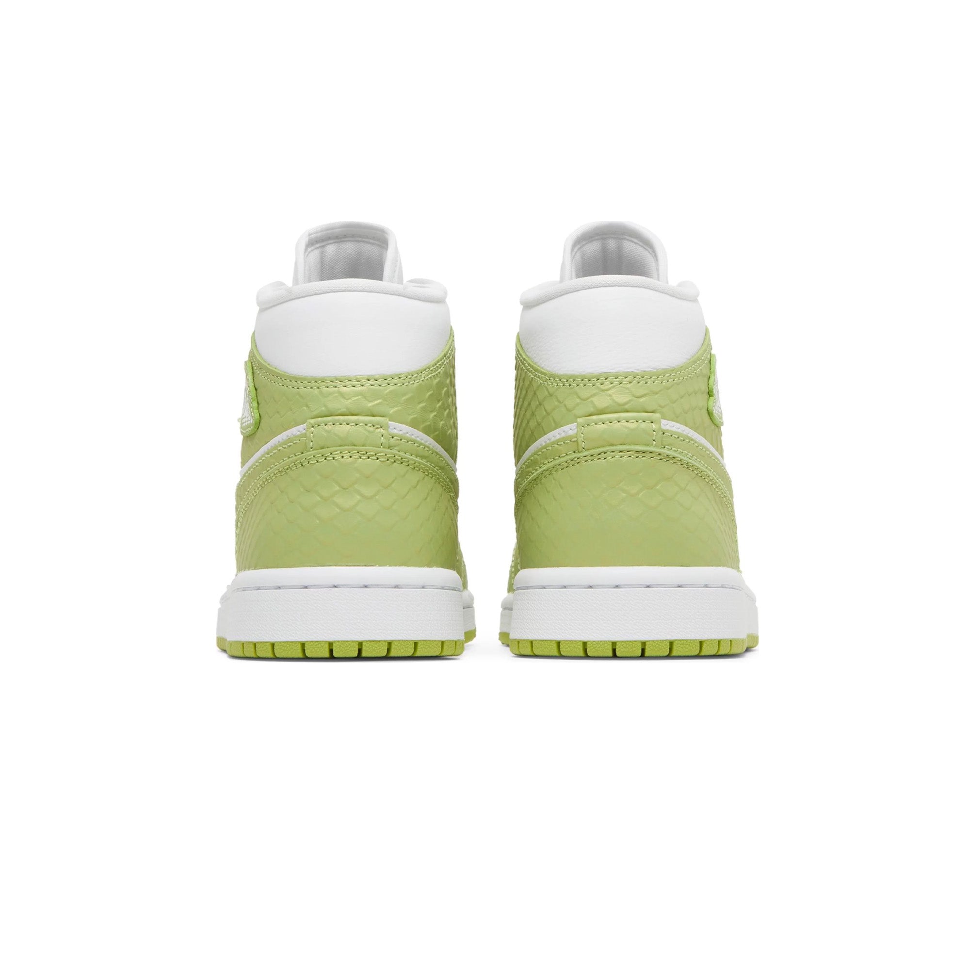 Air Jordan 1 Mid 'Green Python' Women's Basketball Shoes (2022) - Stylish Sneakers for Casual Wear, Gym & Street Fashion