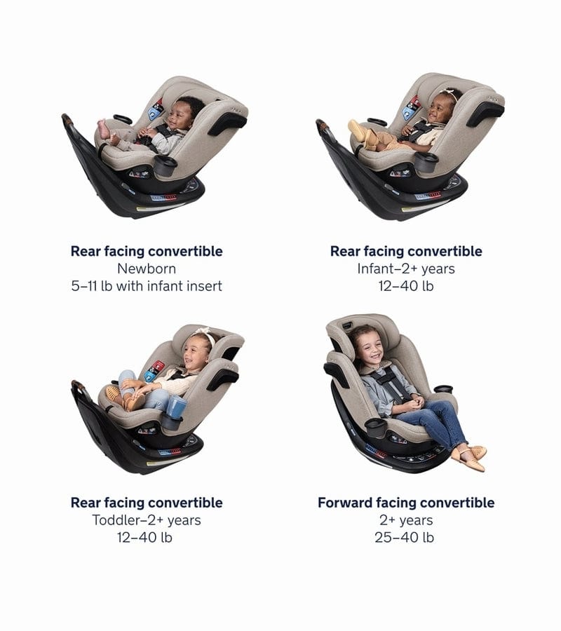 Nuna REVV 360 Rotating Convertible Car Seat for Toddlers - Safe & Easy to Install Infant to Booster Car Seat with Side Impact Protection - Perfect for Family Travel & Daily Commute