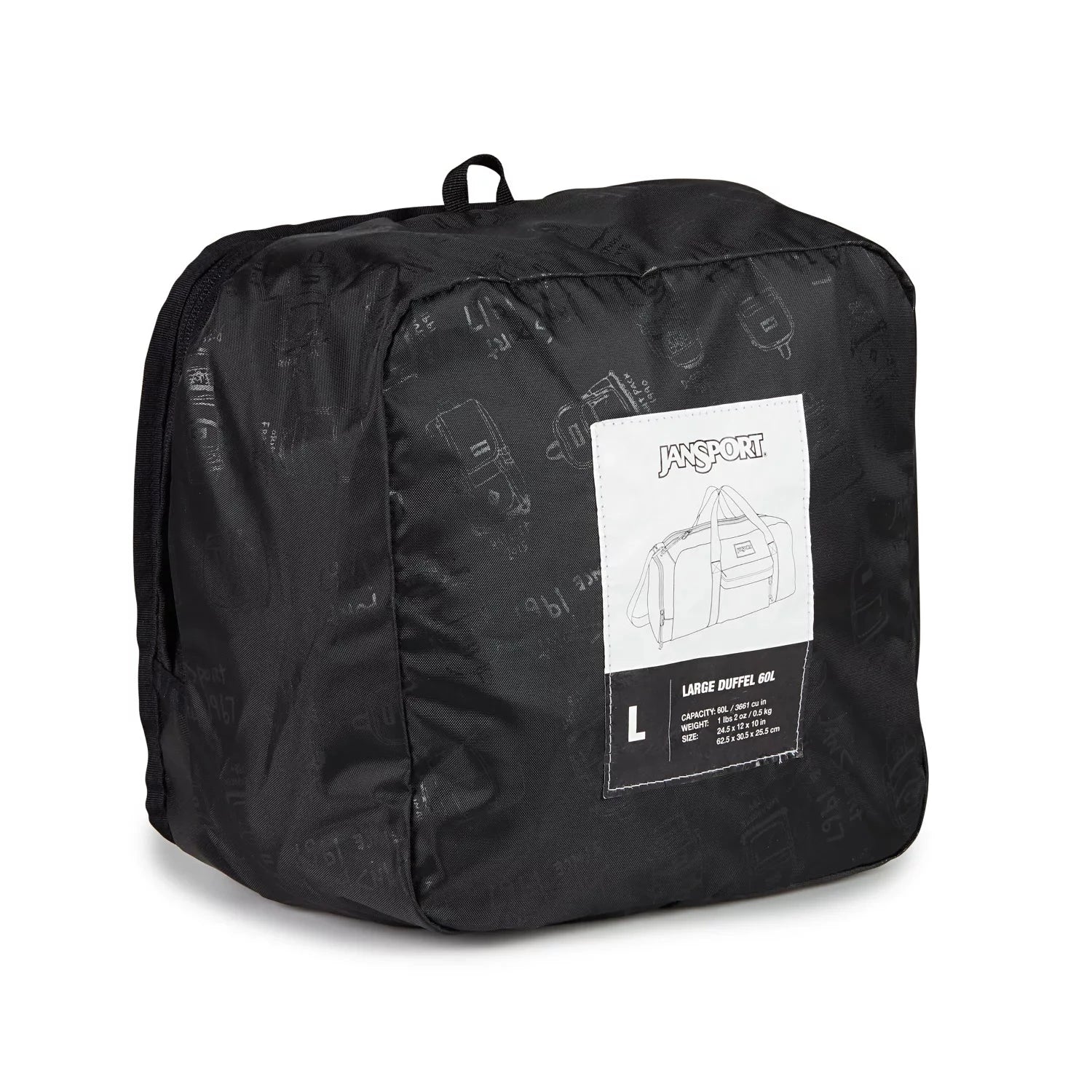 JanSport Weekender Large Duffel Bag - Black | Durable Travel Duffel for Weekend Trips, Gym & Sports Gear | Perfect for Camping, Workouts & Overnight Stays