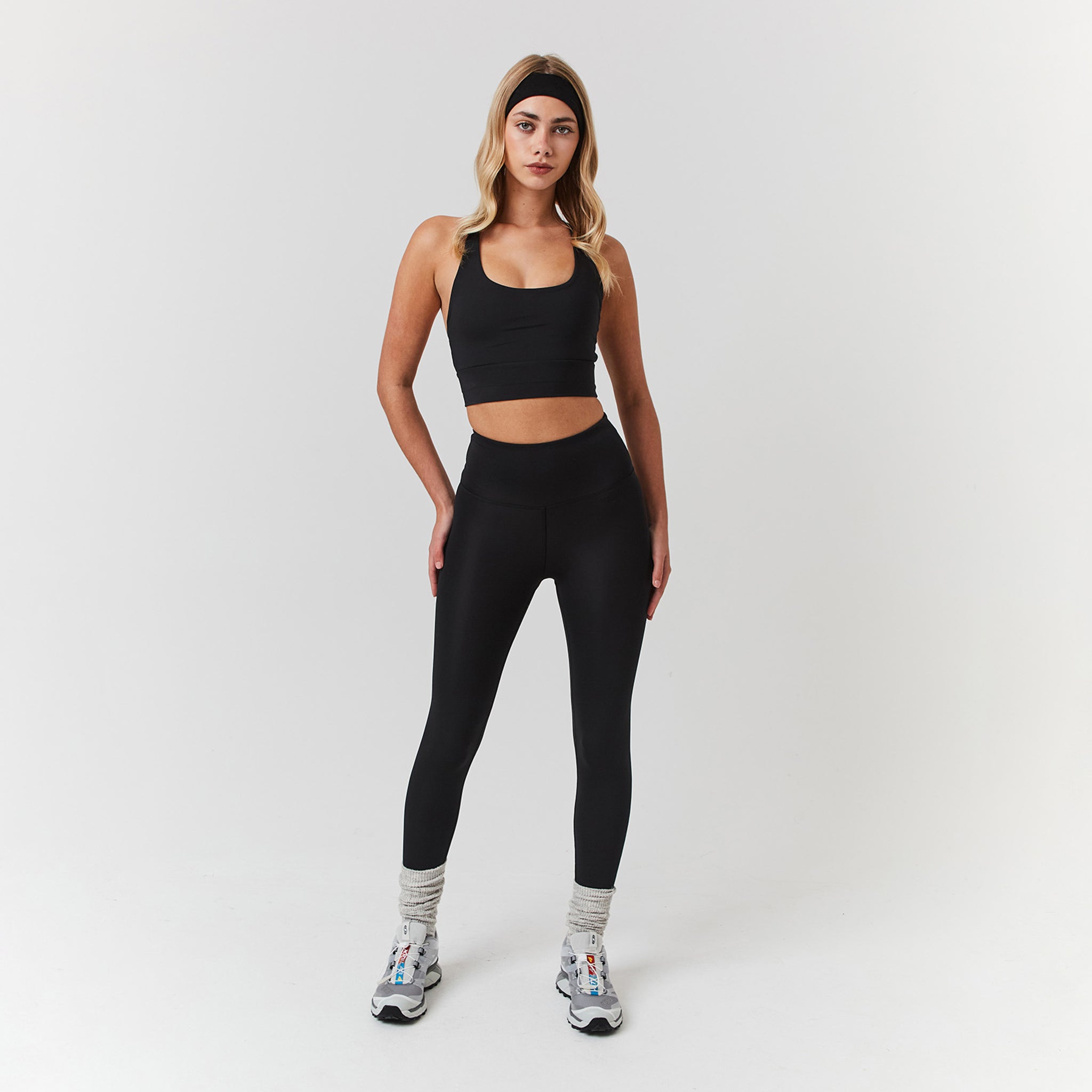 Second Skin Sports Bra for Women - High Support Workout Bra in Black | Perfect for Yoga, Running & Gym