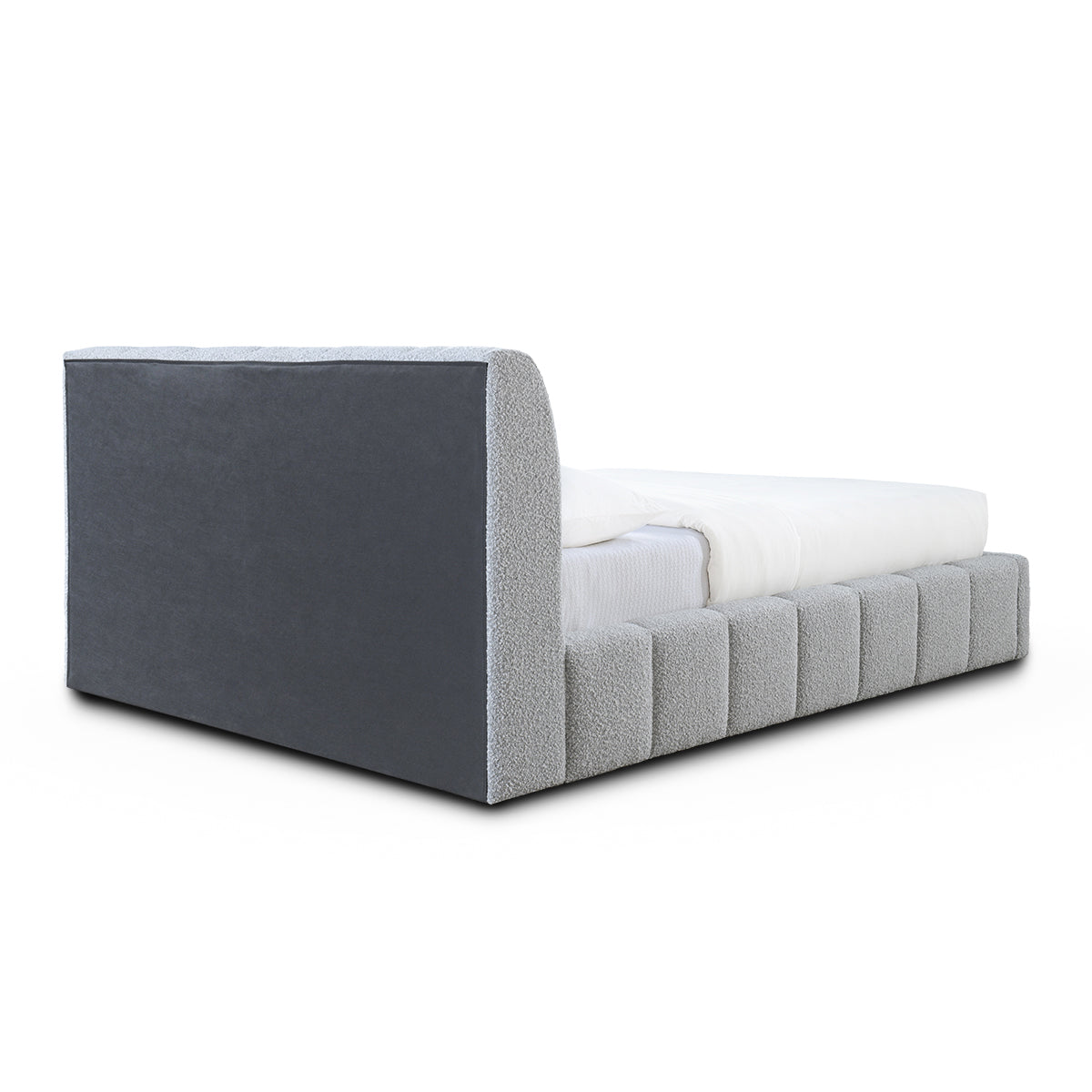 Allocco Boucle Queen Bed - Soft & Luxurious Upholstered Bed Frame for Bedroom - Perfect for Modern, Cozy, and Elegant Home Decor