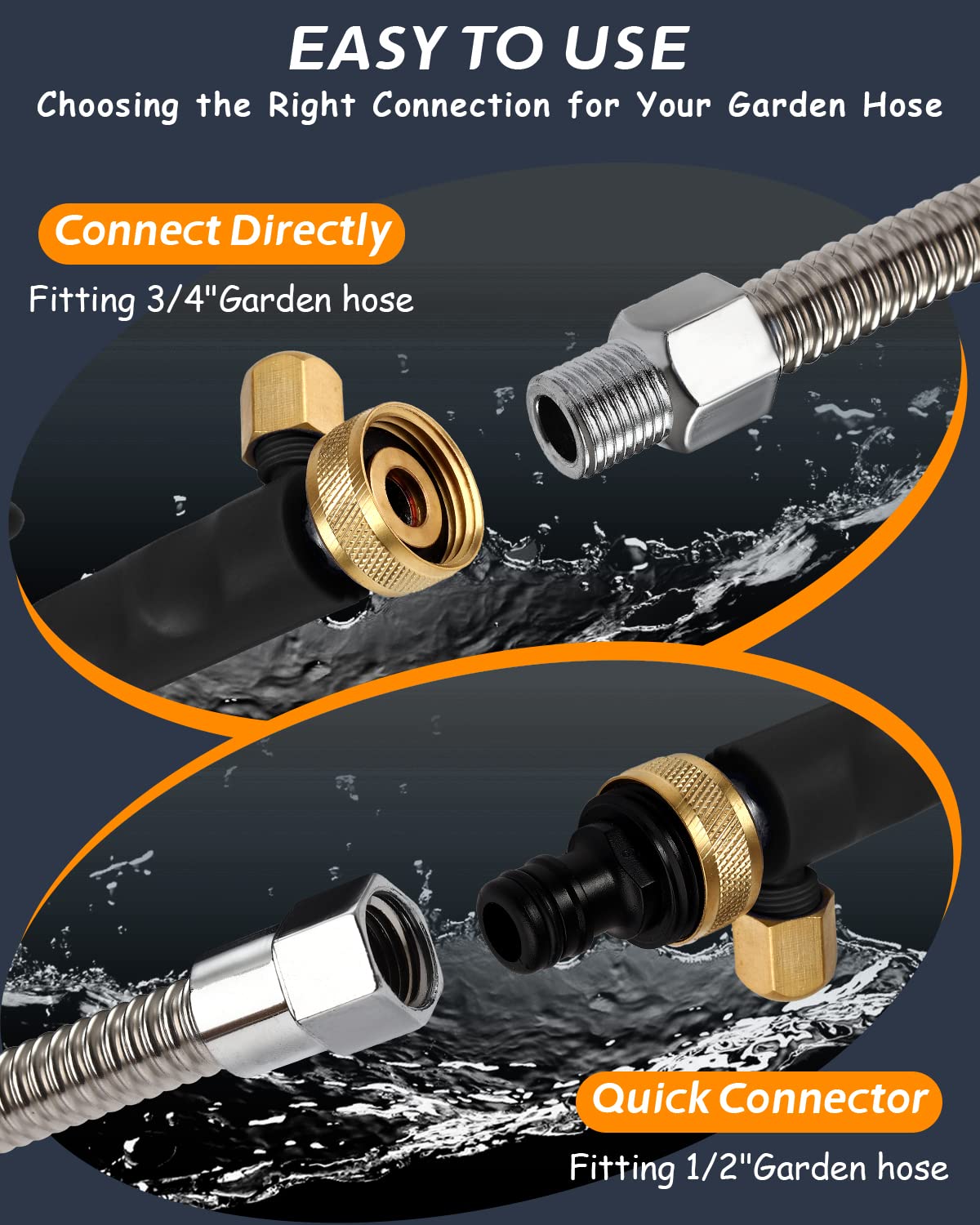 Upgraded High Pressure Jet Nozzle for Garden Hose - Power Washer Wand with 2 Nozzle Tips & Quick Connect - Perfect for Car Washing, Patio Cleaning & Driveway Pressure Washing
