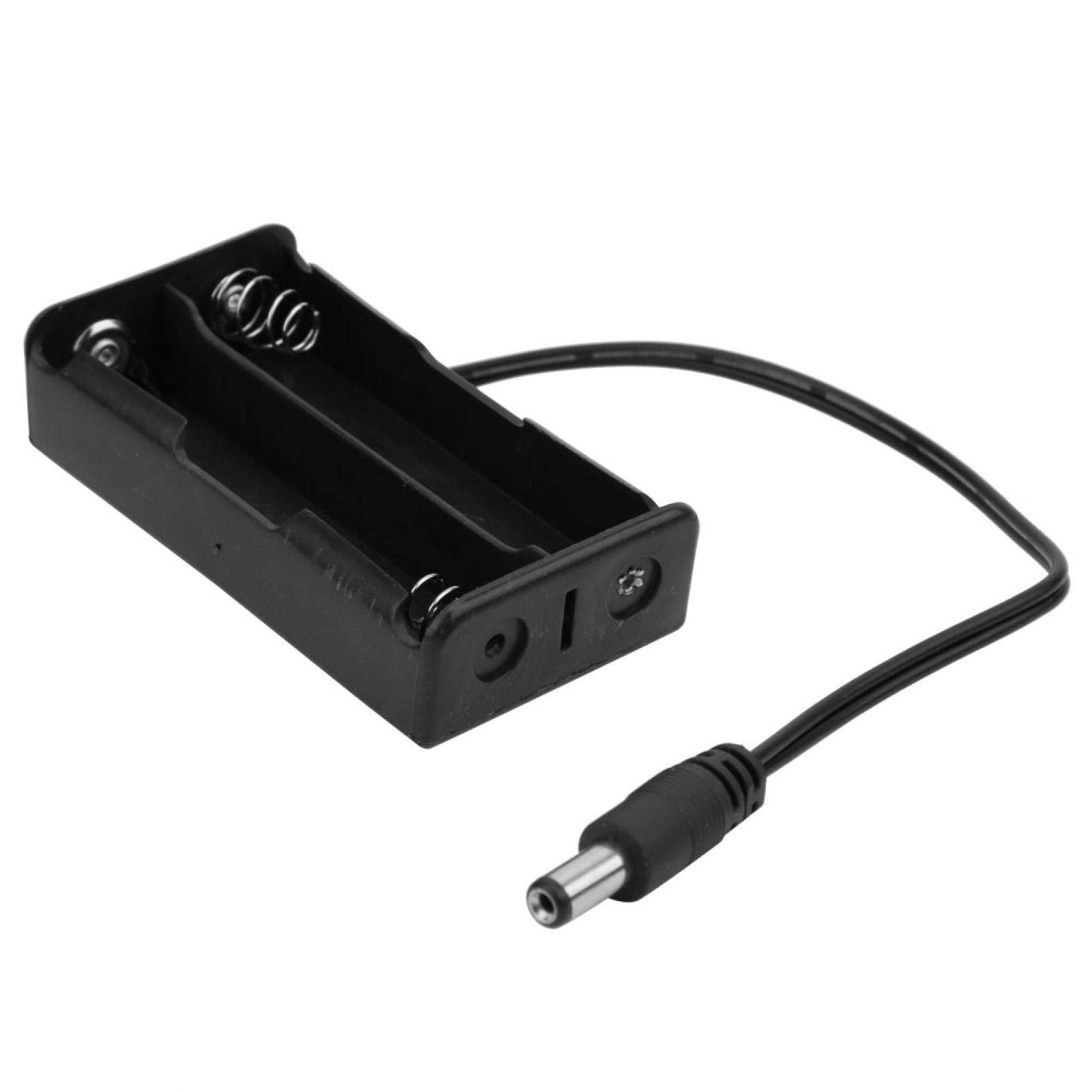 Gaeirt 18650 Battery Holder Box - Durable Battery Storage Case with DC 5.5x2.1mm Power Plug - Organize & Protect Rechargeable Batteries for Flashlights, Electronics & DIY Projects