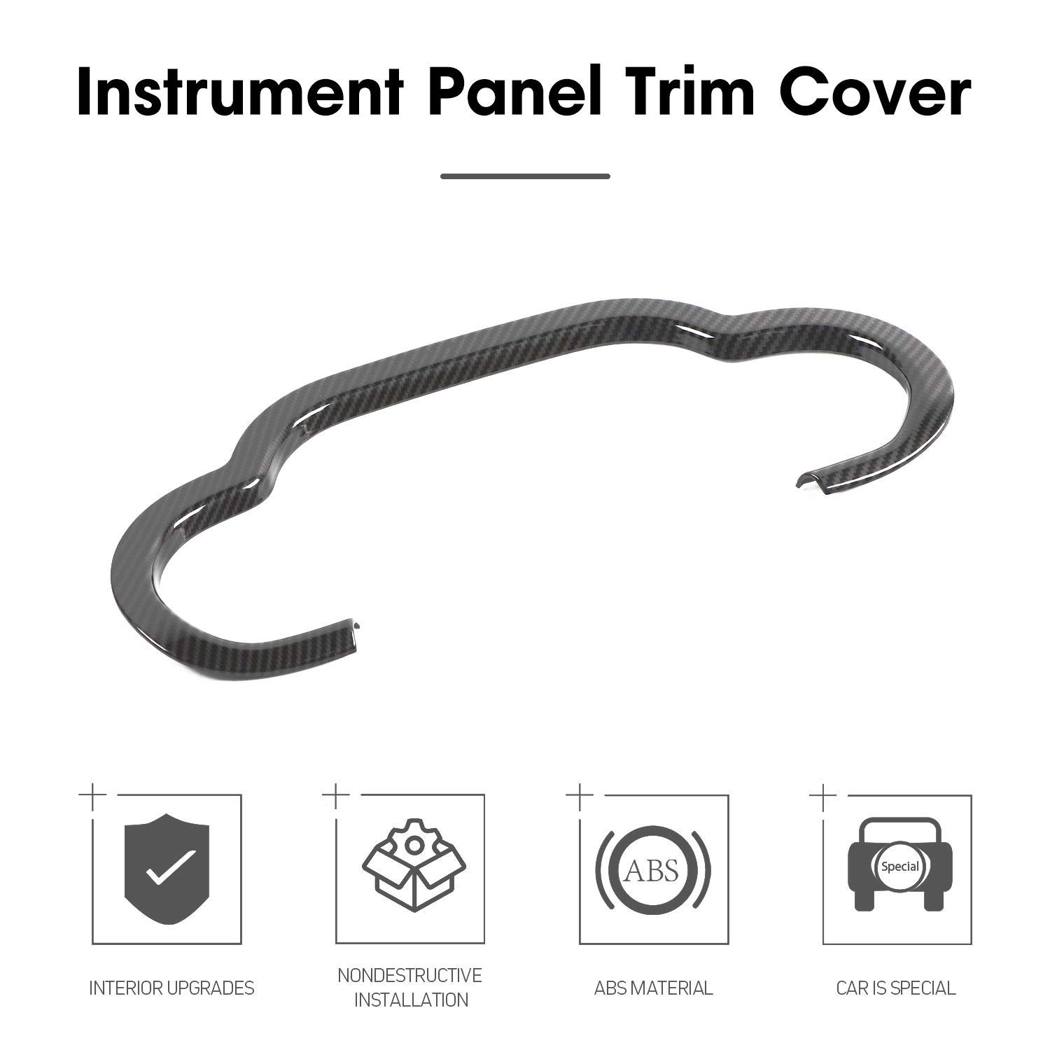 JeCar Carbon Fiber Dash Cover Trim for Jeep Wrangler JK & Unlimited 2/4 Door (2007-2010) | Interior Accessories | Upgrade Your Ride's Style & Protection