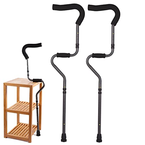 Adjustable Underarm Crutches for Adults - Lightweight Collapsible Walking Sticks with Shock Absorption - Mobility Aids for Elderly & Disabled - Perfect for Post-Surgery Recovery & Daily Support