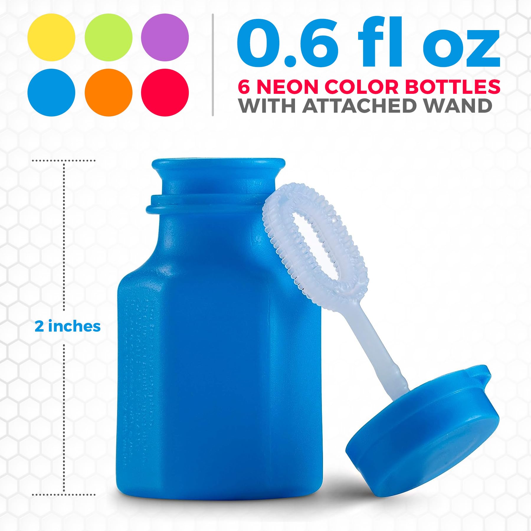Mini Neon Party Bubbles for Kids - 12 Pack Bubble Wands & Bottles | Fun Outdoor Toys, Birthday Party Favors, Carnival Prizes & Goody Bag Stuffers | Perfect for Birthday Parties, Backyard Play & Summer Carnivals