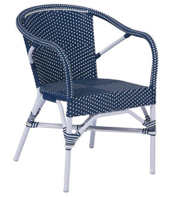 AluRattan™ Modern Arm Chair - Lightweight & Durable Indoor/Outdoor Lounge Chair - Available in Beige & Gray - Perfect for Patio, Garden, Balcony & Living Room Decor