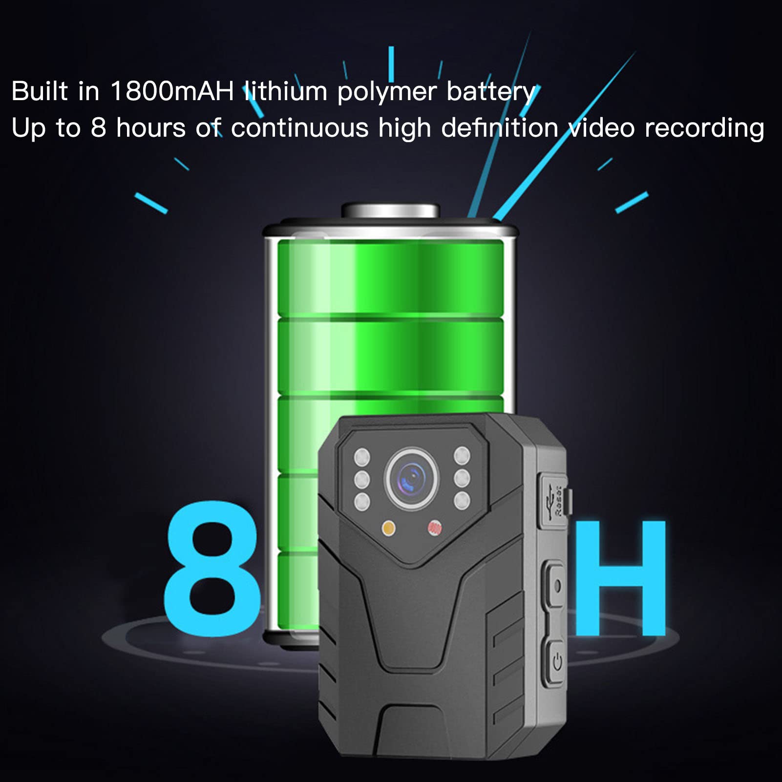 4K Mini Body Camera - Wearable Clip On Police Security Camera with Night Vision & Audio Recording | for Law Enforcement, Security Guards, Cycling | Ideal for Surveillance, Evidence Collection & Outdoor Activities