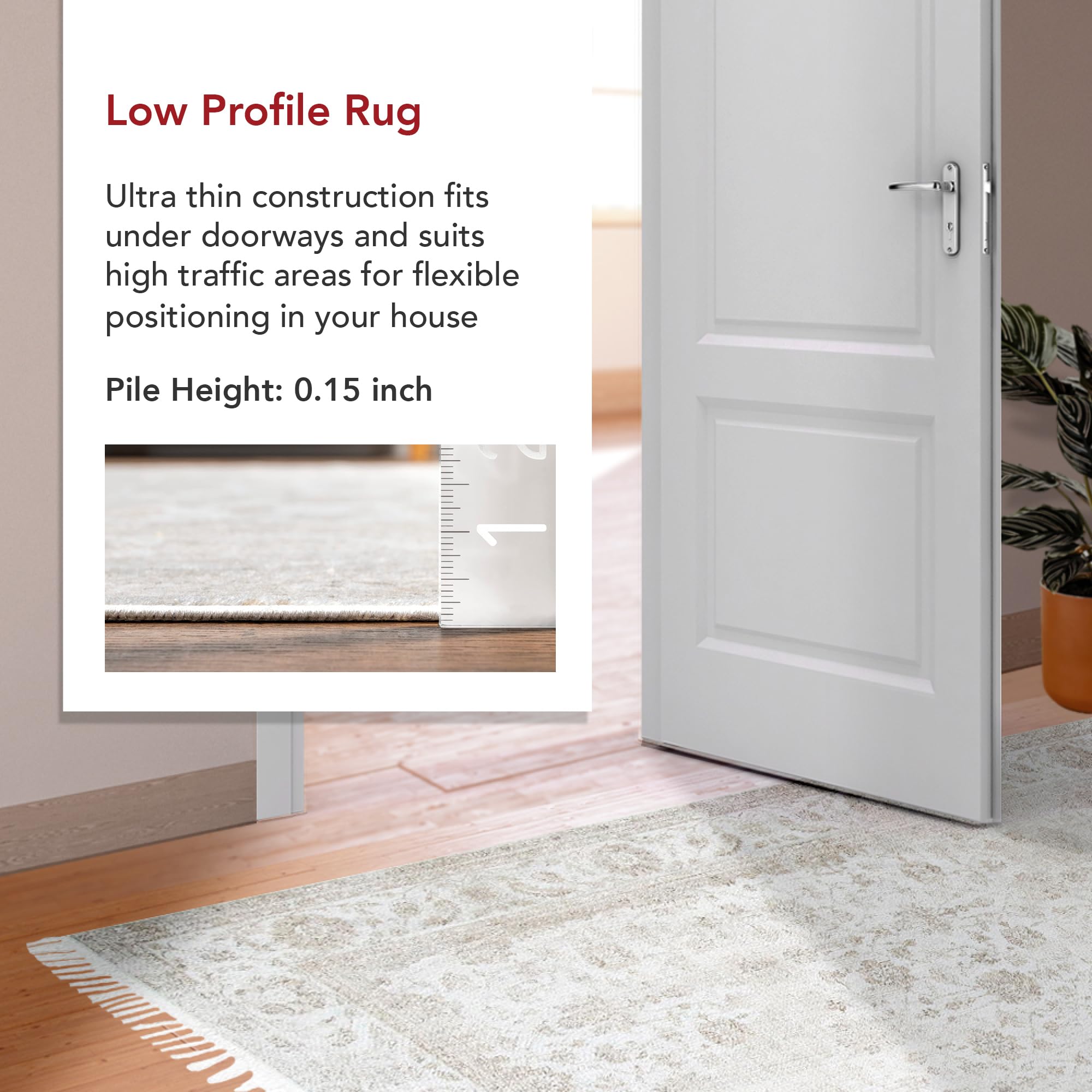 nuLOOM Elyse Oriental Style 6x9 Area Rug - Soft Ivory/Tan Bohemian Decor Rug for Living Room, Bedroom, Dining Room & Kitchen | Perfect for Boho Chic Home Decor & Cozy Interior Design