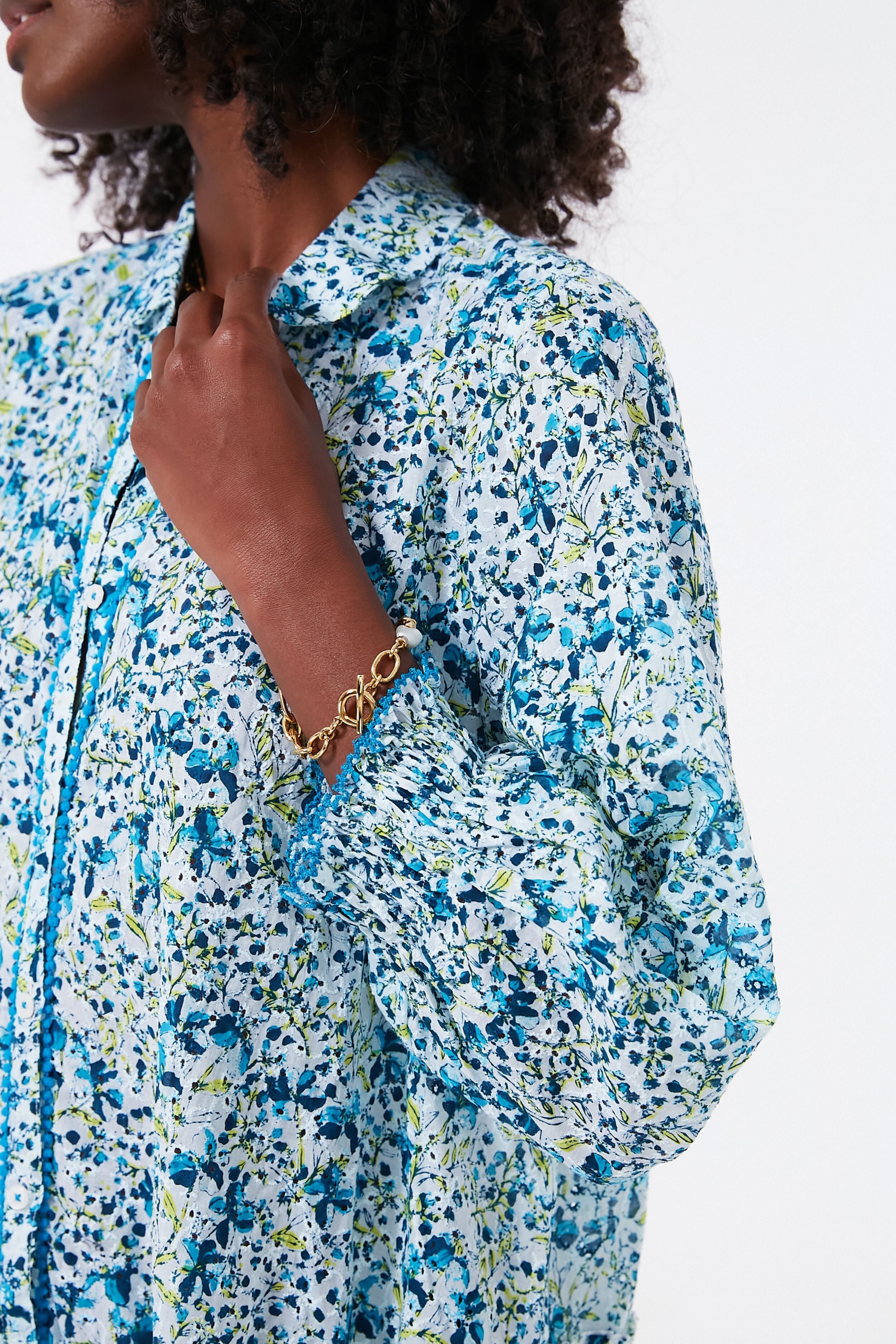 Blue Jonquille Tesorino Mini Dress - Elegant Floral Summer Dress for Women | Perfect for Beach Vacations, Date Nights & Casual Outings