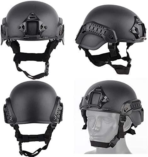 Tactical Airsoft PJ Helmet with Full Face Protection & Detachable Anti-Fog Goggles - Ideal for BB Gun, Paintball, and CS Games | Perfect for Outdoor Sports, Military Simulation, and Airsoft Battles