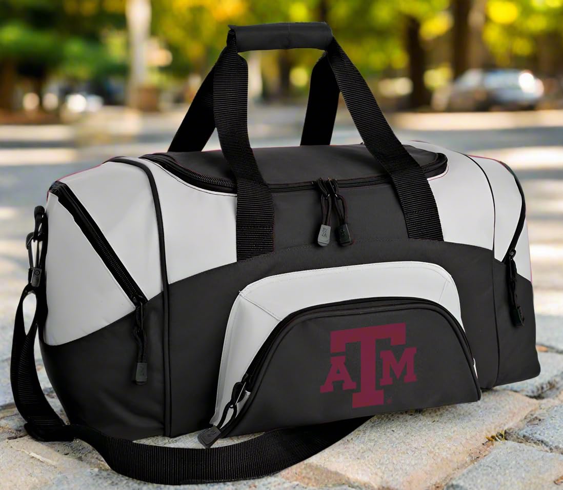 Texas A&M Aggies Duffle Bag - Lightweight Gym Bag for Travel, Sports & Workout - Perfect for College, Gym & Weekend Trips