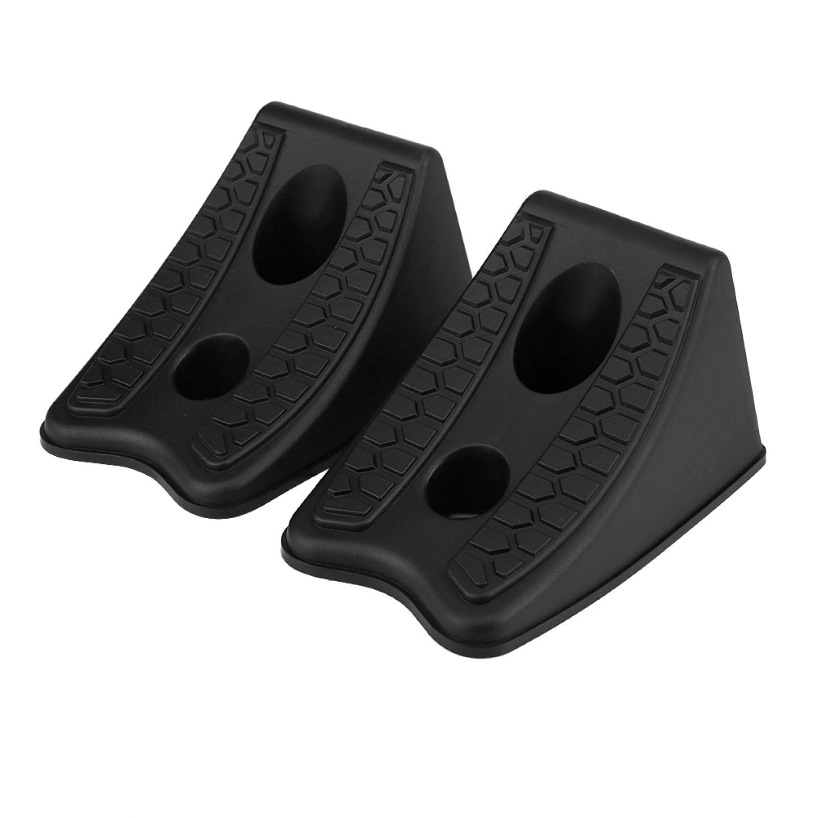 Yctze 2-Pack Heavy Duty Rubber Car Wheel Chocks - Non-Slip Tire Stoppers for Vehicle Parking, Boat Trailers & RV Stabilization - Perfect for Garage, Driveway & Outdoor Use