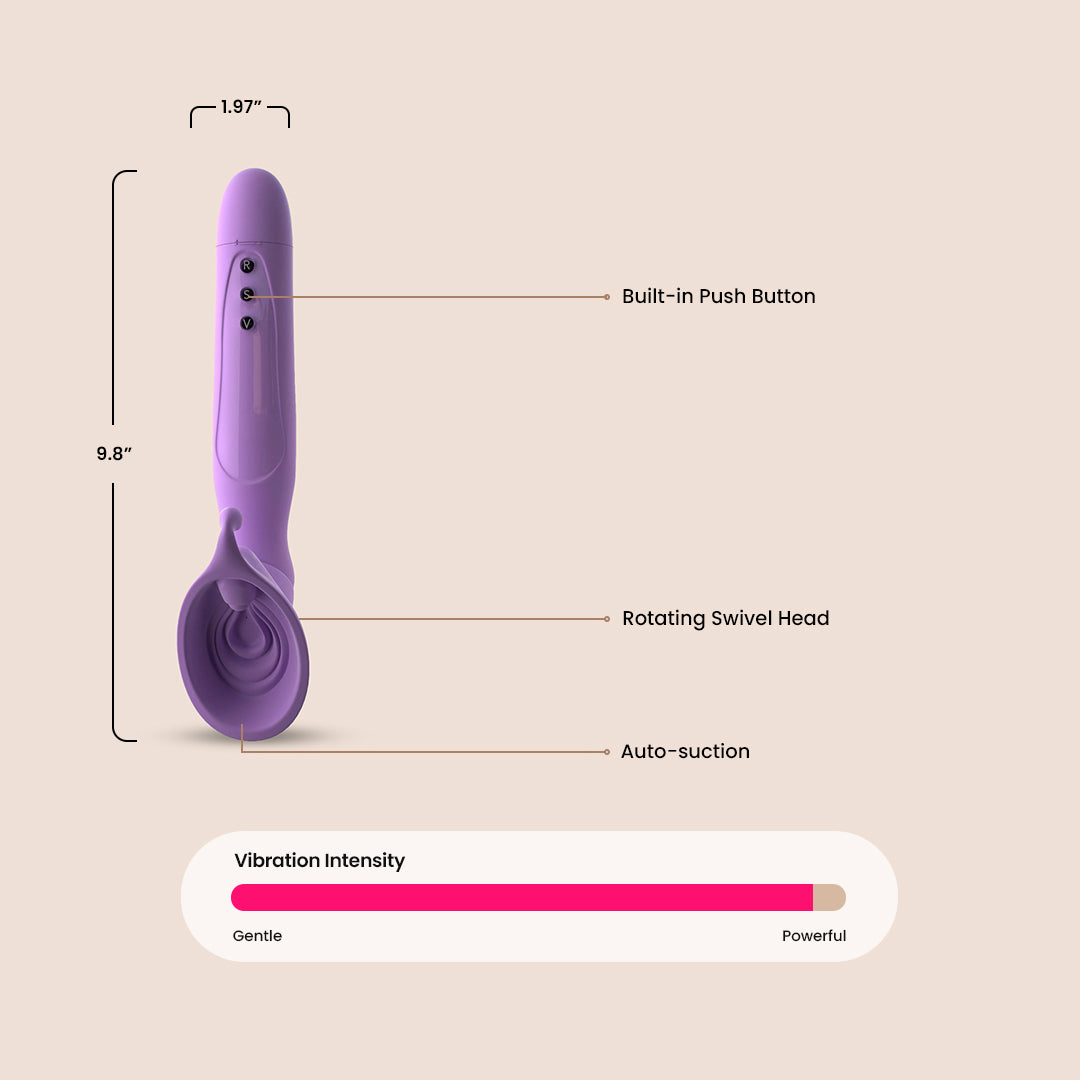 Fantasy For Her Silicone Vibrating Roto Sucking Toy - Powerful Suction & Vibration for Women's Pleasure | Perfect for Couples Play & Solo Stimulation