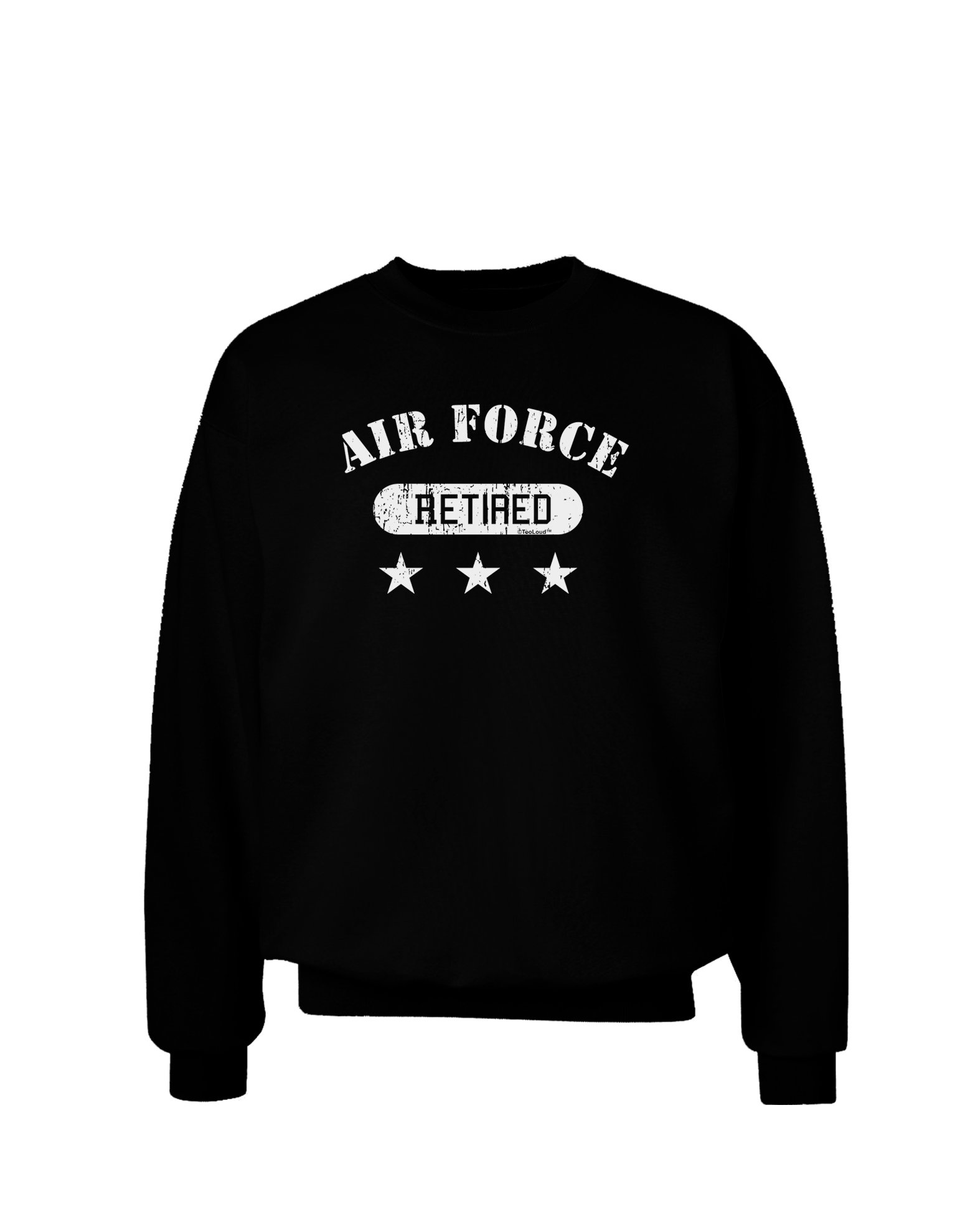 Retired Air Force Dark Sweatshirt for Men & Women - Comfortable Cotton Pullover Hoodie for Veterans, Military Apparel - Perfect for Casual Wear, Patriotic Events & Everyday Comfort