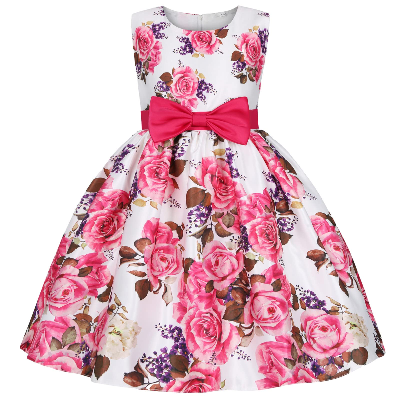 **Princess Dress for Toddler Girls - Floral Print Sleeveless Beach Dress with Straps | Perfect for Parties, Photos & Summer Outings**