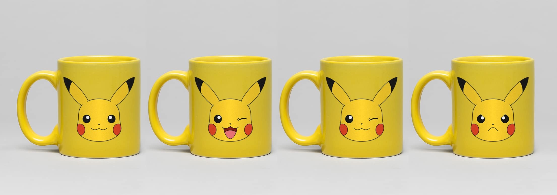 GB Eye Pokémon Pikachu Set of 4 Espresso Mugs - Cute Collectible Coffee Cups for Fans, Perfect for Home, Office, or Gift Giving