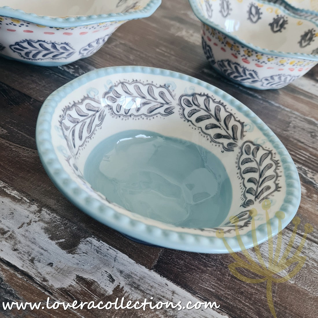 Stylish Afrocentric Light Blue Dinnerware & Serveware Set - Perfect for Family Dinners, Entertaining Guests & Cultural Celebrations