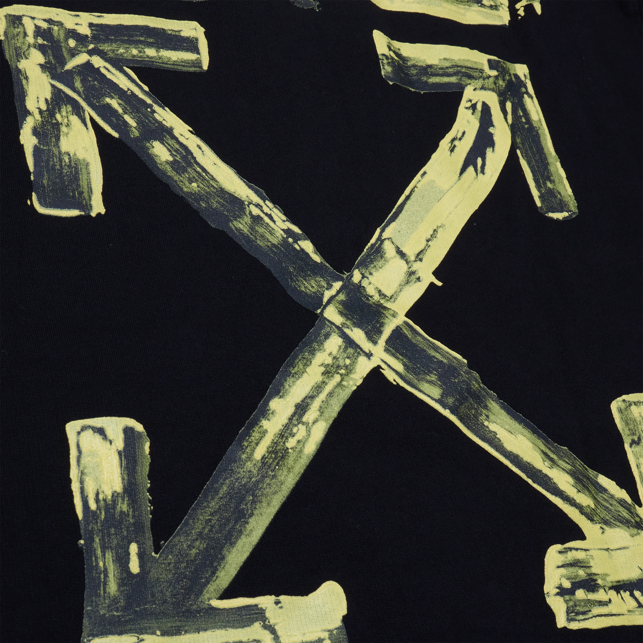 Vintage Off-White Acrylic Arrows Black Multi-Strings Hoodie - Streetwear Fashion for Men & Women | Perfect for Urban Outfits & Casual Wear