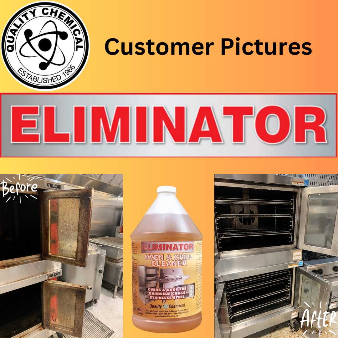 Professional Heavy-Duty Oven & Grill Cleaner Degreaser - Fast Acting, Easy to Use, Made in USA - 1 Gallon Combo for Kitchen, BBQ, Restaurant & Commercial Use