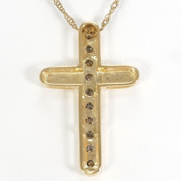 18K Yellow Gold Brown Diamond Pendant Necklace for Women - Elegant Jewelry Gift for Birthday, Anniversary & Special Occasions