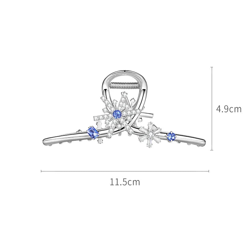 Large Crystal Hair Claw Clip - Elegant Hair Accessory for Women, Perfect for Updos, Ponytails & Everyday Hairstyles (Weddings, Parties, Work & Special Occasions)
