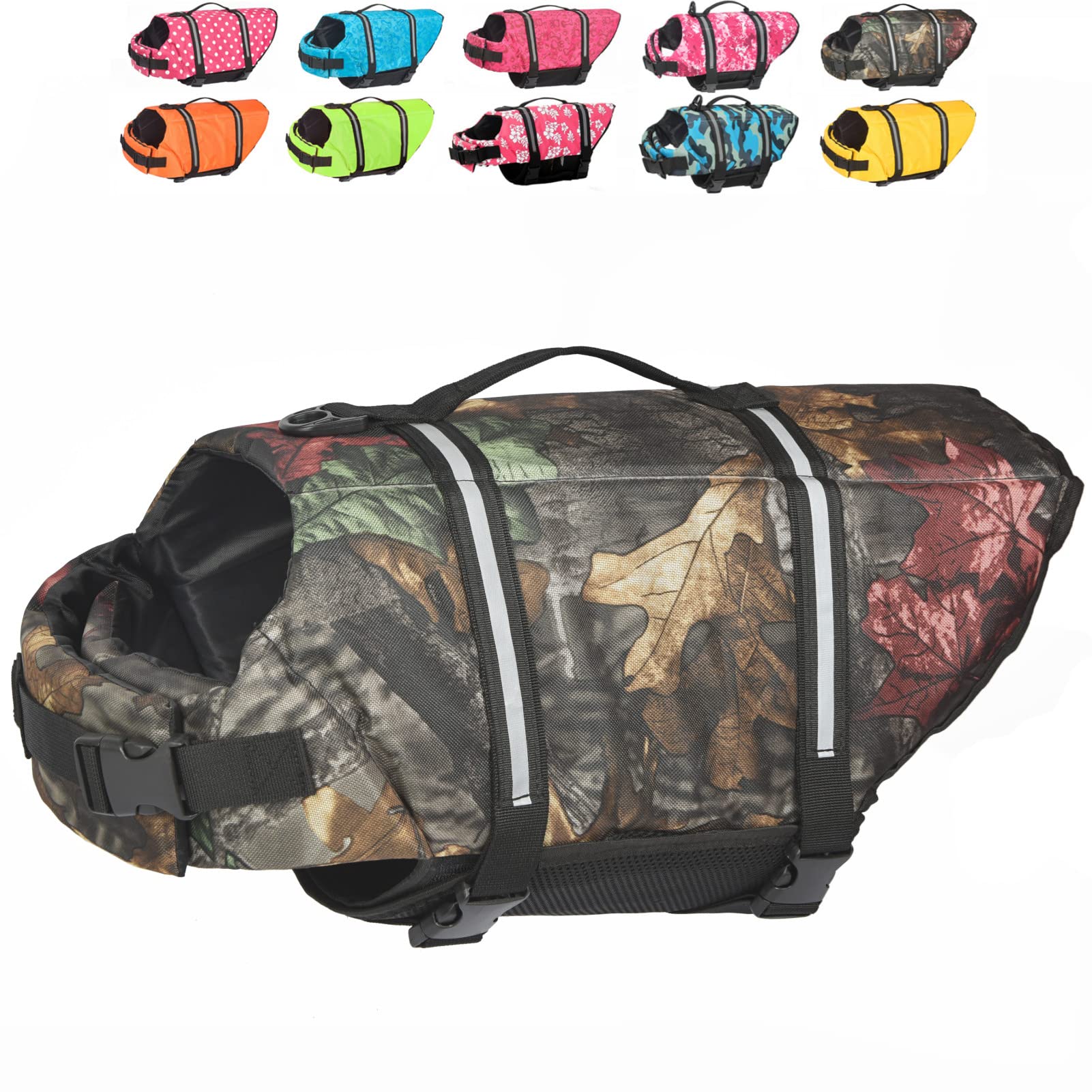 Doglay Dog Life Jacket with Reflective Stripes - Adjustable High Buoyancy Pet Life Vest for Small, Medium & Large Dogs - Perfect for Swimming, Boating & Water Safety