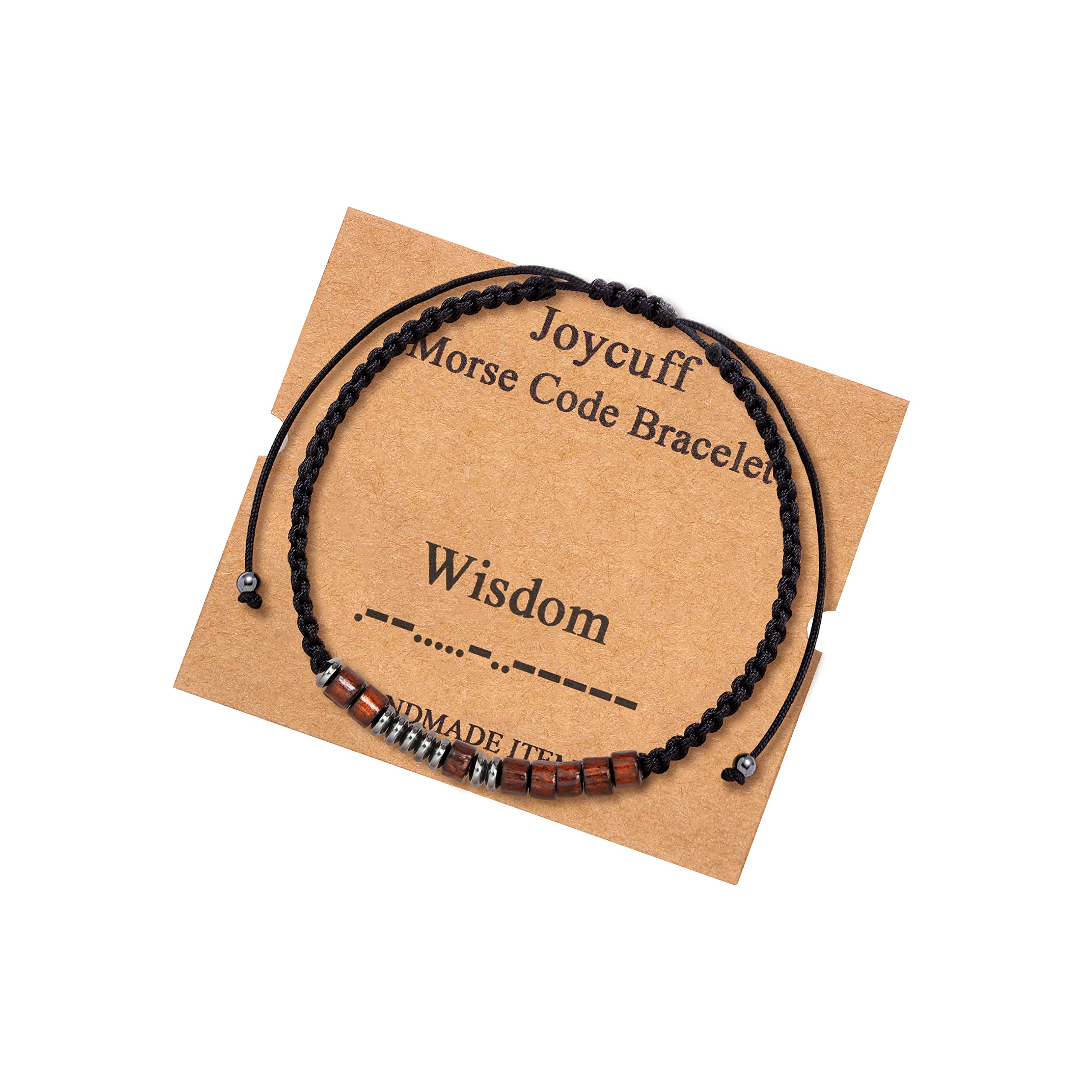 **Morse Code Bracelet for Men & Women - Adjustable Silk Beaded Wrap Bracelet - Inspirational & Funny Jewelry Gift for Her, Mom, Wife, Sister, Daughter, Girlfriend - Perfect for Everyday Wear, Gifting & Special Occasions**