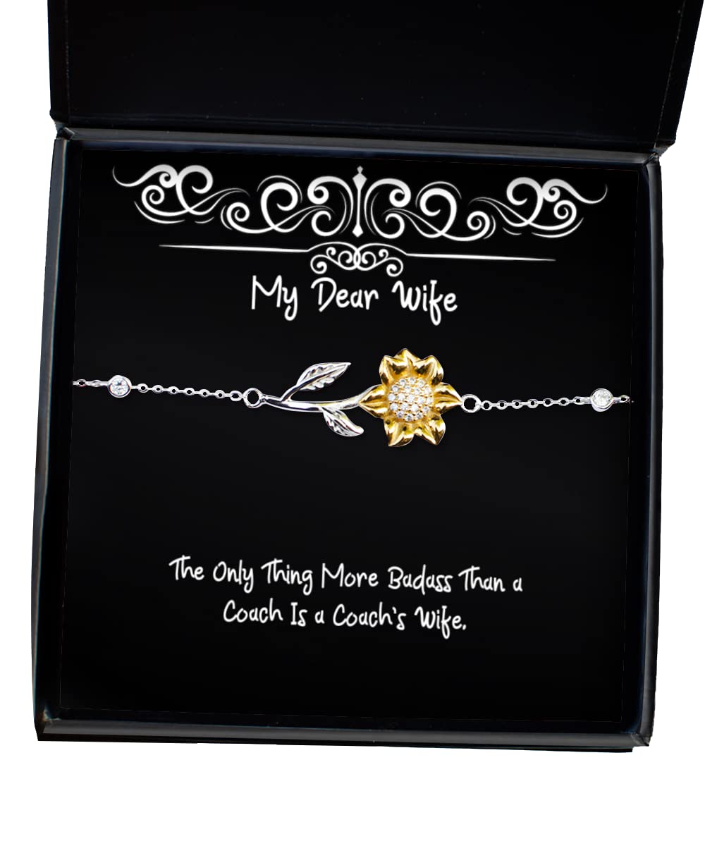 Coach's Wife Sunflower Bracelet - Elegant Jewelry Gift for Women