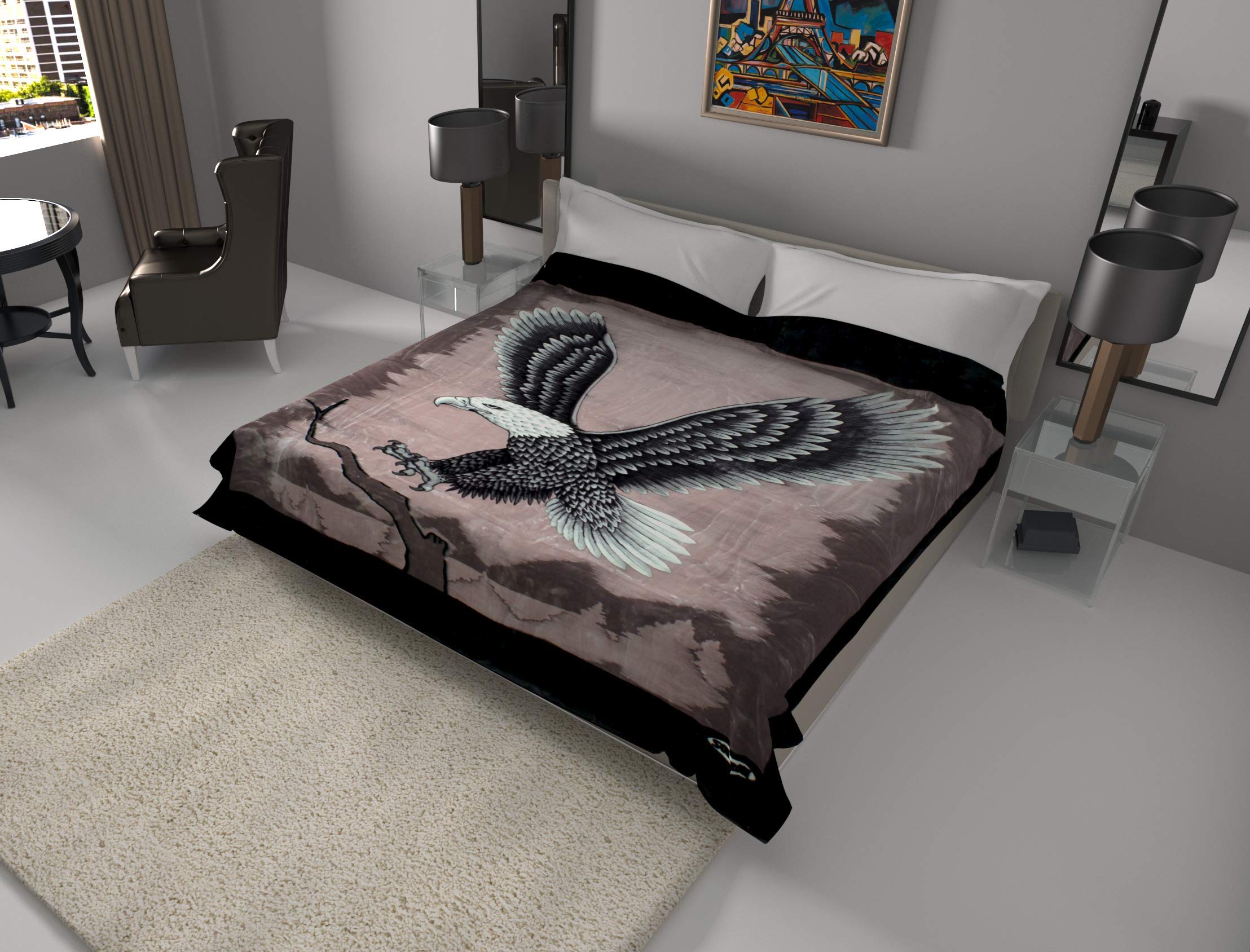 Korean Super Thick Mink Reversible Blanket - King Size for Bed & Sofa