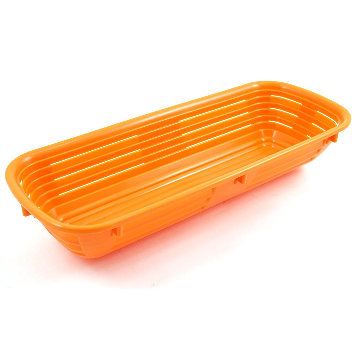 Scandicraft 4-Cup Orange Rectangular Plastic Bread Proofing Bowl - Perfect for Dough Rising, Baking, and Kitchen Storage