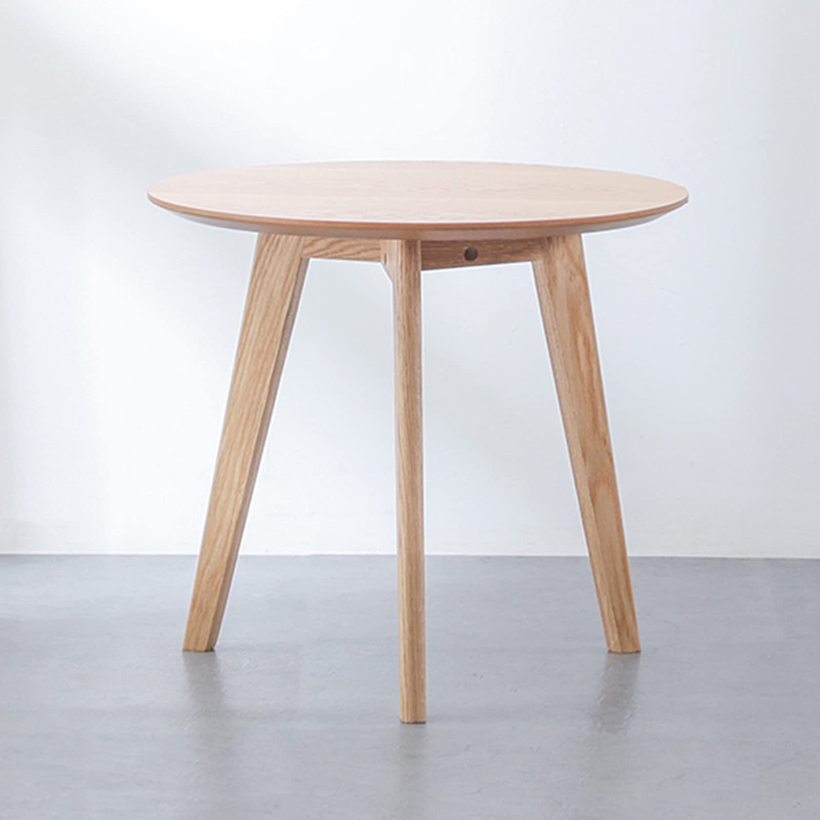 Modern Round Wood Side Table - 19.7