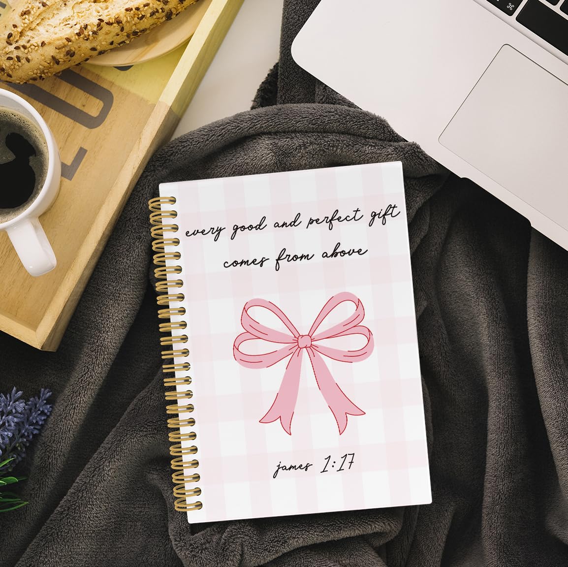 Preppy Pink Bow Notebook - 5.5