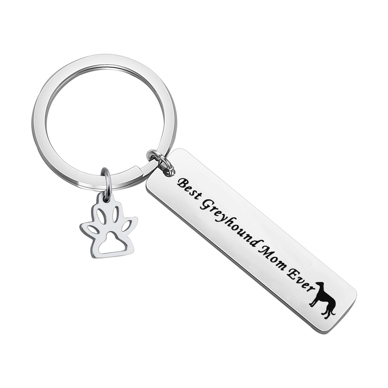 Best Greyhound Mom Ever Keychain - Unique Gift for Greyhound Owners, Dog Lovers & Fur Mamas | Perfect for Birthdays, Holidays & Special Occasions