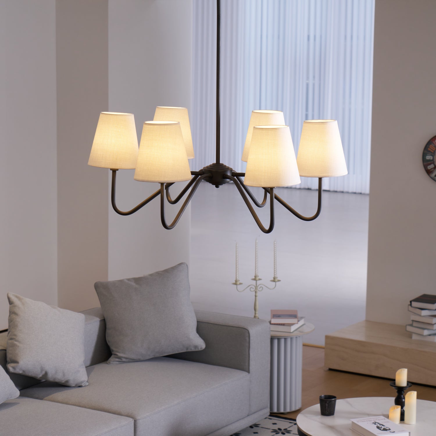 Elegant Black Crystal Chandelier - Modern Ceiling Light Fixture for Dining Room, Living Room & Bedroom Decor | Perfect for Home, Wedding & Restaurant Lighting