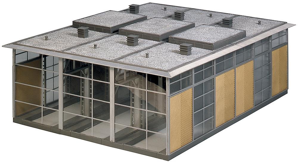 Faller 120217 HO Scale Electric Engine Shed Building Kit - Perfect for Model Train Layouts & Railroad Scenery Displays