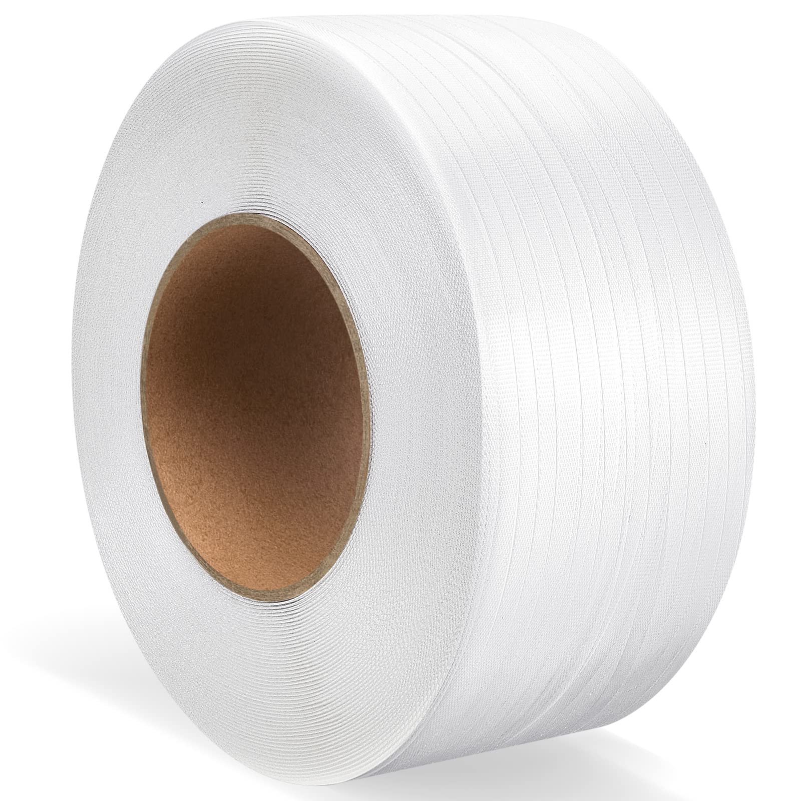 Amylove 1/2 Inch Heavy Duty Polypropylene (PP) Strapping Roll - 440 Lbs Break Strength for Industrial Packing & Banding - 9900 ft White - Perfect for Shipping, Pallet Securing & Warehouse Packaging