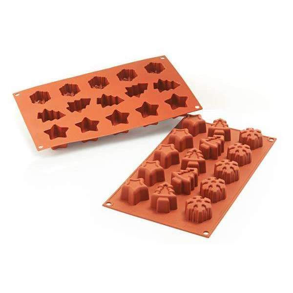 Silikomart Magic Winter Silicone Mold for Baking - Christmas Snowflake & Holiday Dessert Decorations - Perfect for Cupcakes, Candies, Chocolate, and DIY Crafts