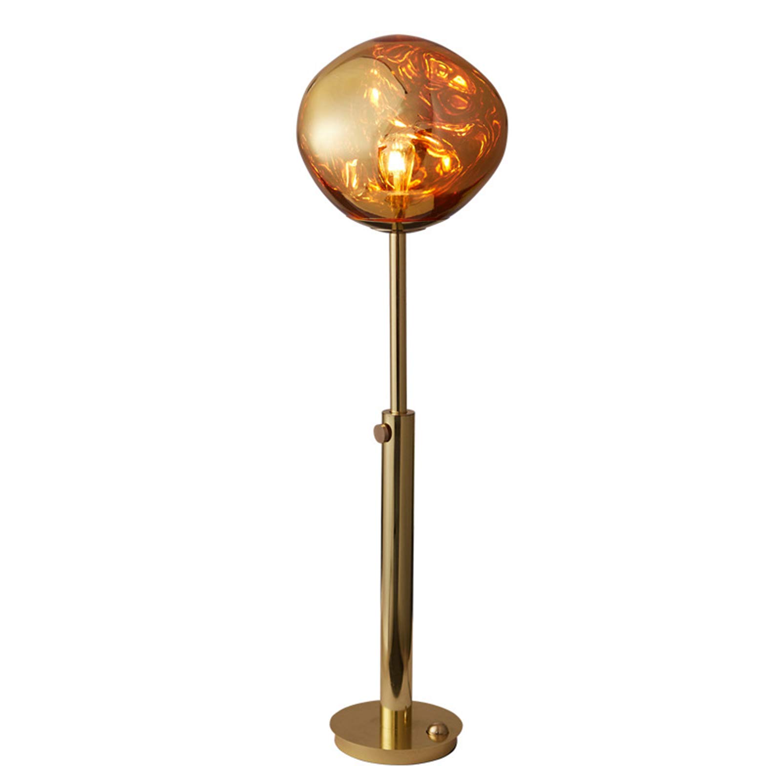 Xianfei Modern Floor Lamp - Minimalist Lava Lamp with PVC Lampshade, Irregular Design for Living Room, Bedroom & Bedside Lighting (E27 Socket, Brass Finish) | Perfect for Cozy Nights, Reading Nooks & Contemporary Home Decor