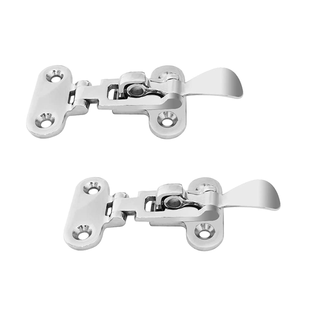 2 Pack 316 Stainless Steel Marine Boat Hatch Latch - Anti-Rattle Fastener Clamp with Strong Corrosion Resistance - Perfect for Sailboats, Yachts & Marine Applications
