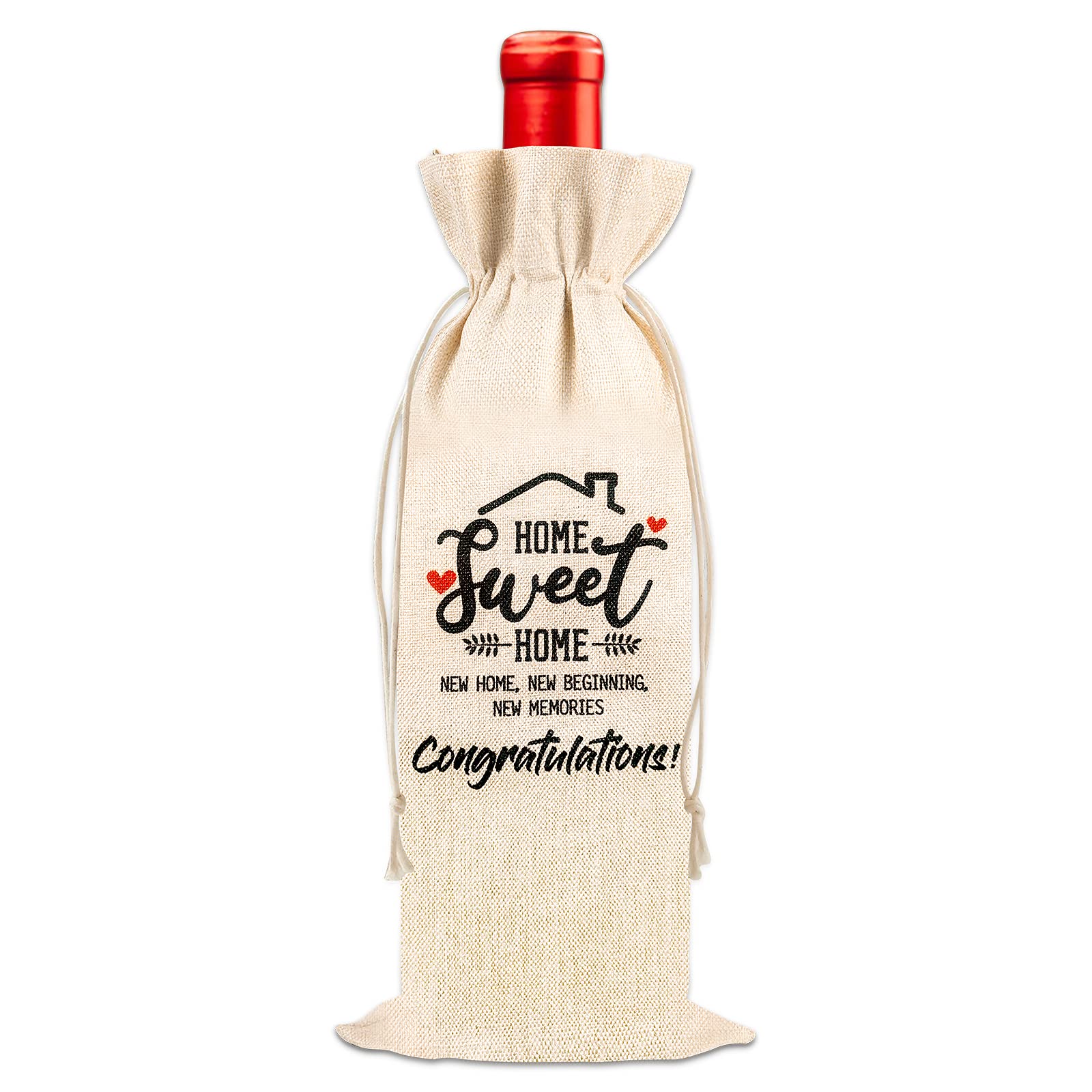 FLYAB Elegant Wine Gift Bags - Perfect Housewarming Gifts for New Homeowners, Women, Men, Friends & Coworkers - Thoughtful Present for Home Parties, Hostess Gifts & Celebratory Occasions