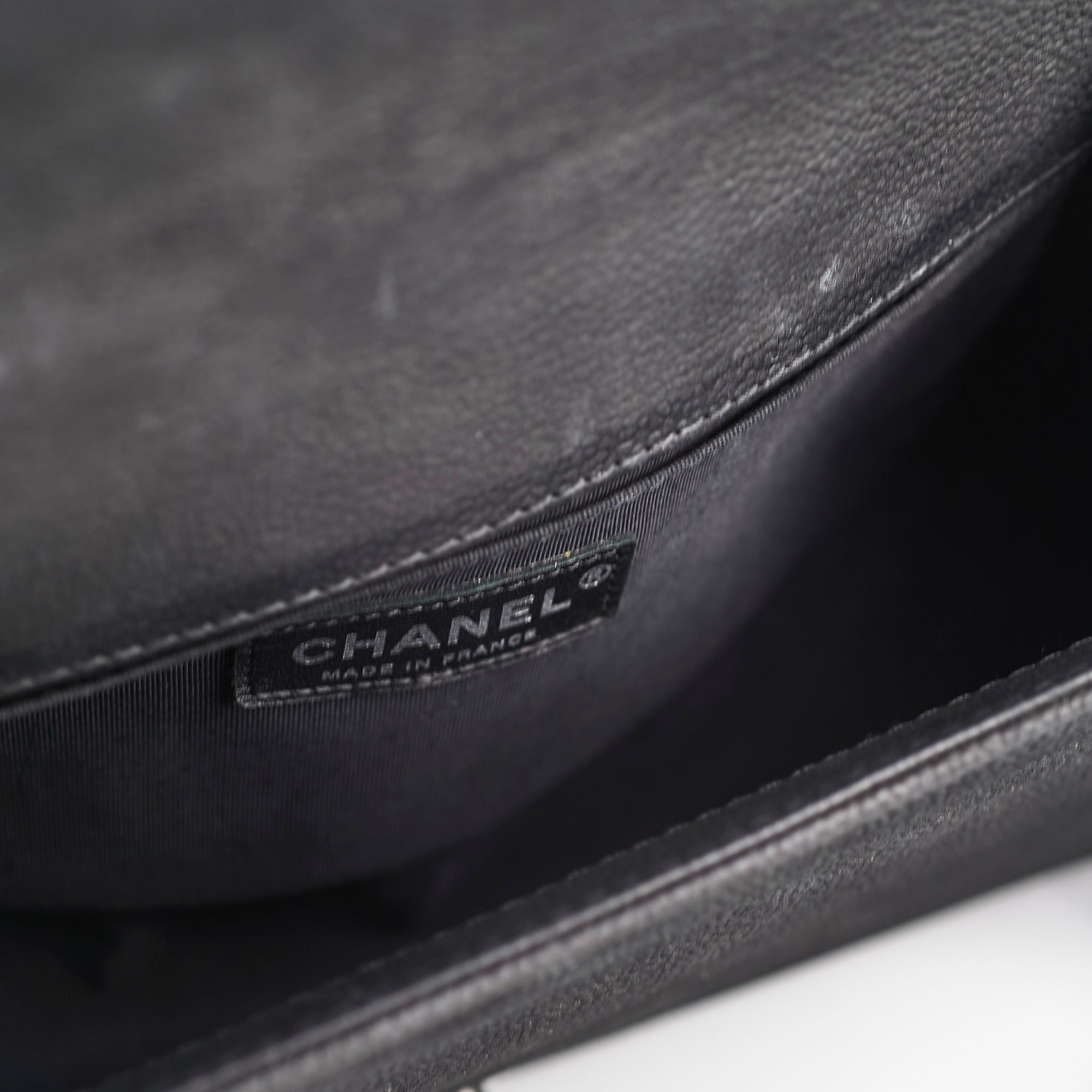 Chanel Old Medium Boy Bag Black Caviar Leather - Luxury Designer Handbag for Women, Perfect for Parties, Work & Everyday Use