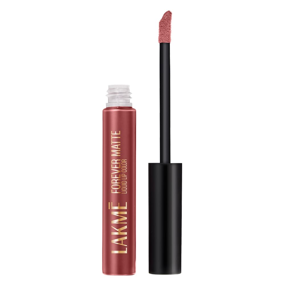 LAKMÉ Forever Matte Liquid Lipstick - Long Lasting Pink Venus Shade, 5.6ml | Vegan & Cruelty-Free Liquid Lip Color for Day & Night Wear, Parties & Special Occasions