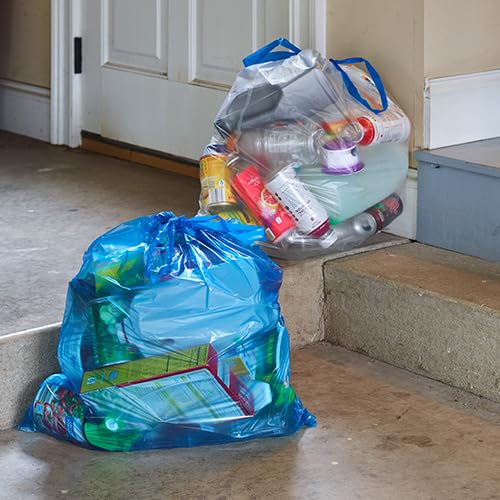 Hefty Blue 30 Gallon Trash Bags - 36 Count | Heavy Duty, Leak Proof | Perfect for Kitchen, Garage & Outdoor Waste Disposal