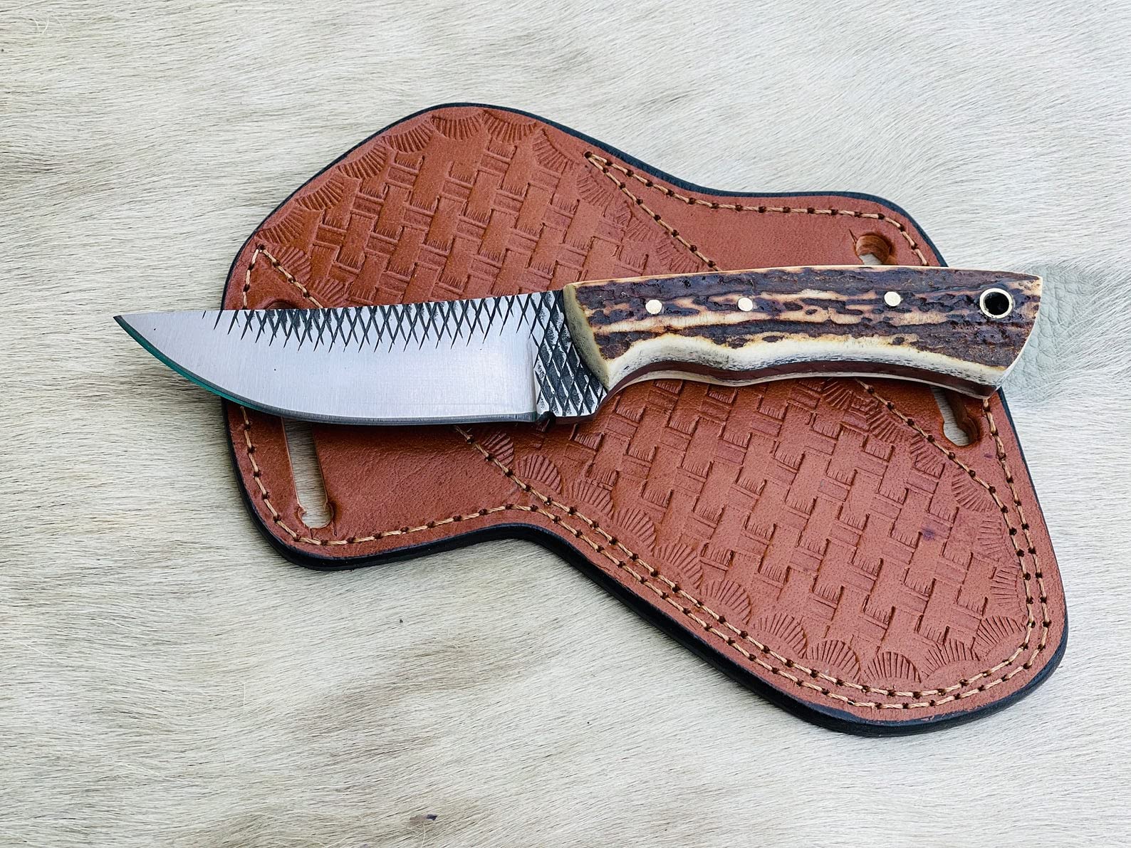 Handmade Cowboy Skinner Knife - High-Quality Hunting & Outdoor Survival Tool for Camping, Bushcraft & Skinning Game