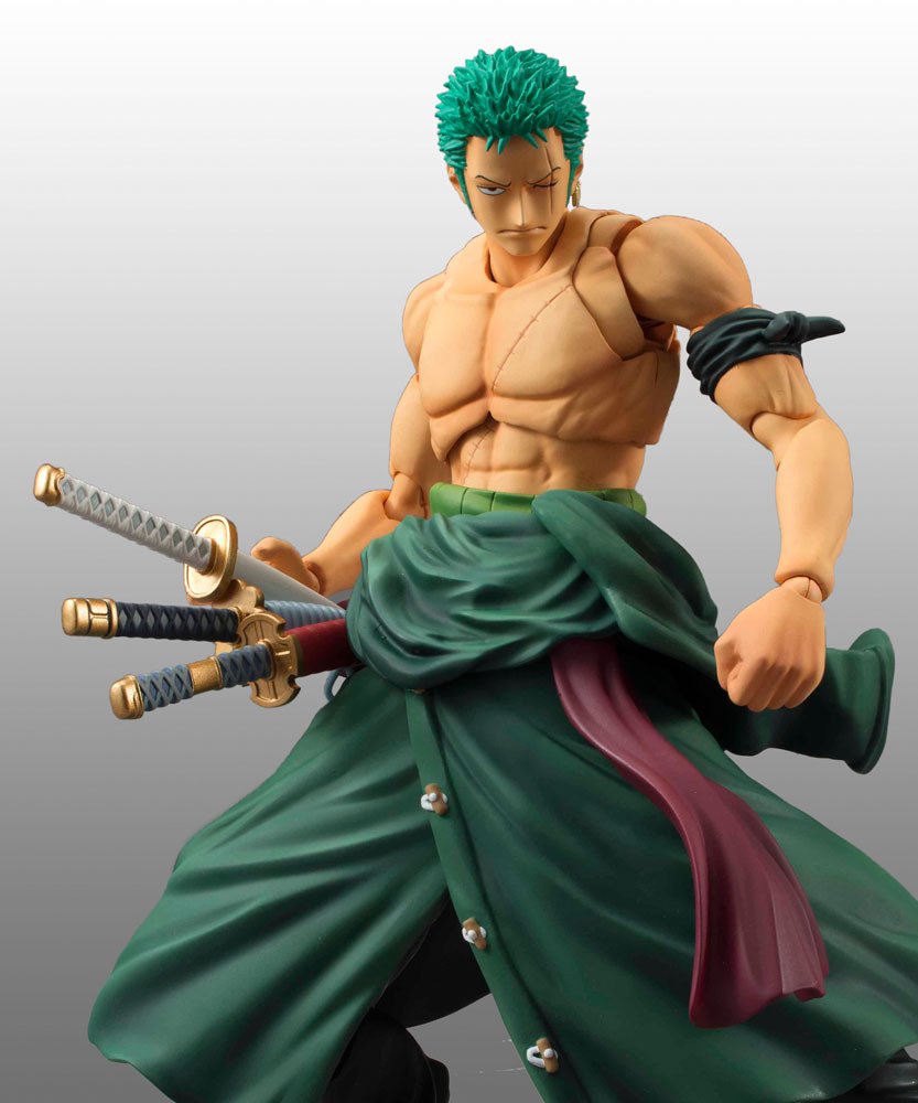 Megahouse One Piece: Roronoa Zoro Variable Action Heroes PVC Figure - Anime Collectible for Display & Decoration - Perfect for Fans, Gifts & Home Office Decor